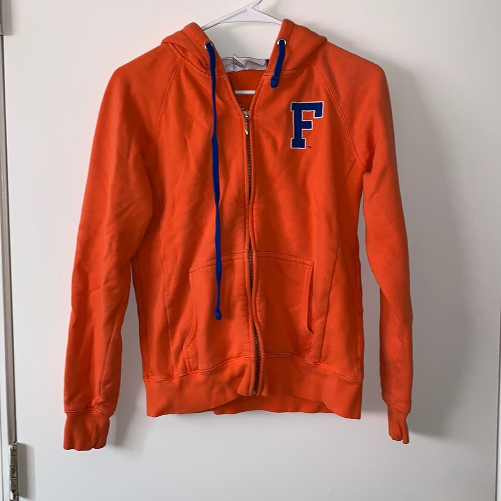 Zipped orange hooded Florida Gator Jacket